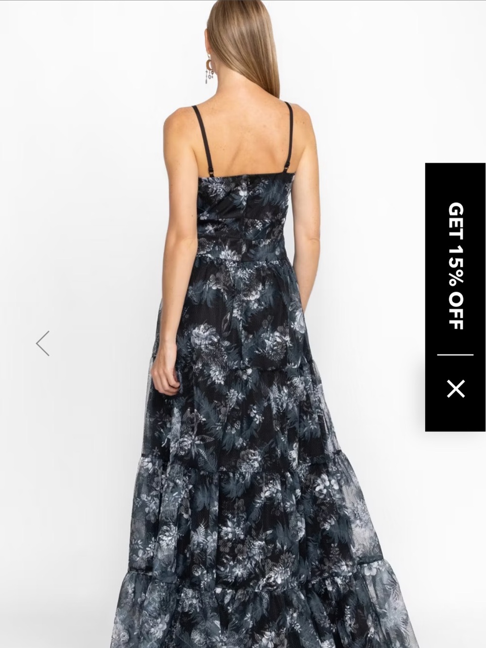 NWT Johnny Was Women's Black Floral V-Neck Maxi Dress - Picture 4 of 6